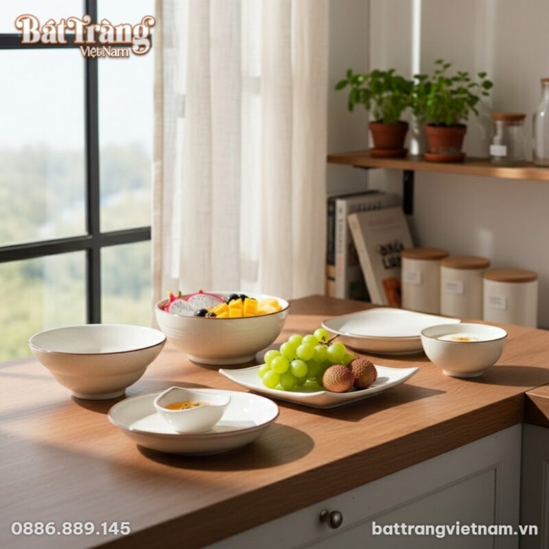 Góc bếp Việt hiện đại, tối giản, ánh nắng ban m...