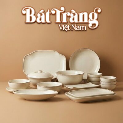 Bộ bát đĩa men sứ trắng Phúc Lộc Sum Vầy BD-58 - Ảnh đại diện