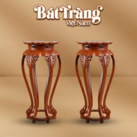 Bộ đôn sen chất liệu gỗ hương cao cấp cao 60cm trưng bày BT-ĐG05
