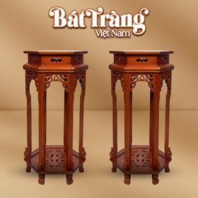 Đôn gỗ dáng lục giác