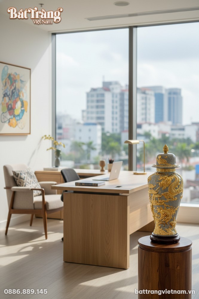 Nội thất văn ph&ograve;ng hiện đại kiểu Việt Nam, ch&oacute;e...