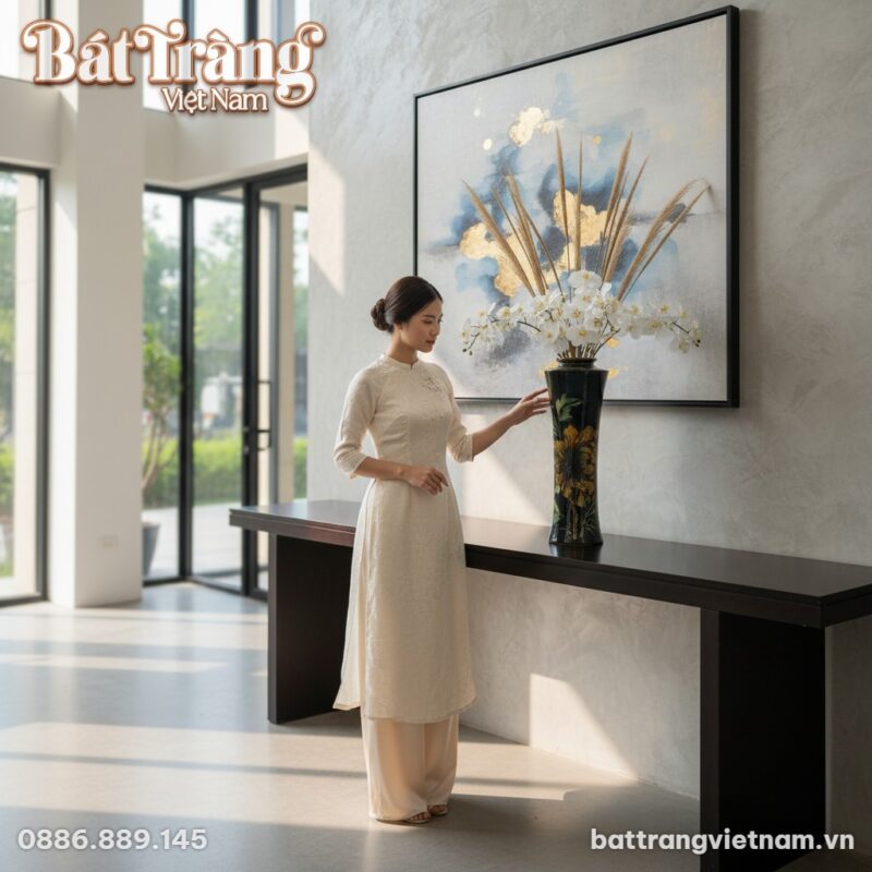 Một người mẫu trong trang phục áo dài cách tân ... Một người mẫu trong trang phục áo dài cách tân ...