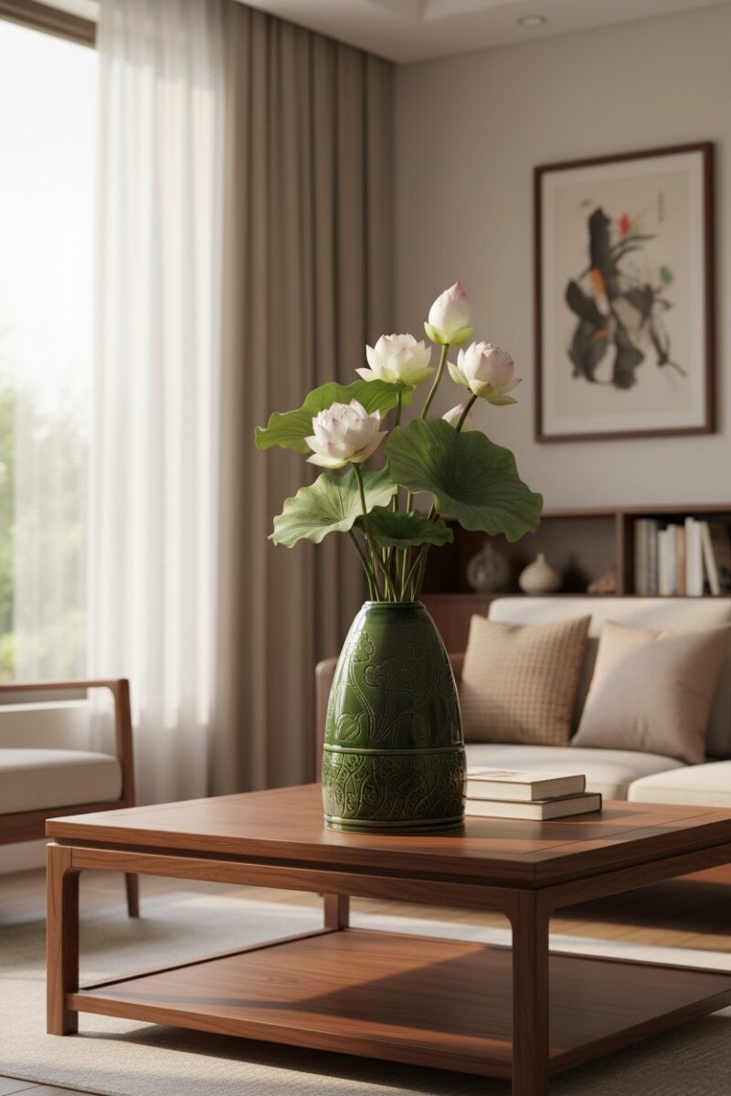 Lọ hoa dáng chuông gốm Bát Tràng men xanh ngọc,... Lọ hoa dáng chuông gốm Bát Tràng men xanh ngọc,...