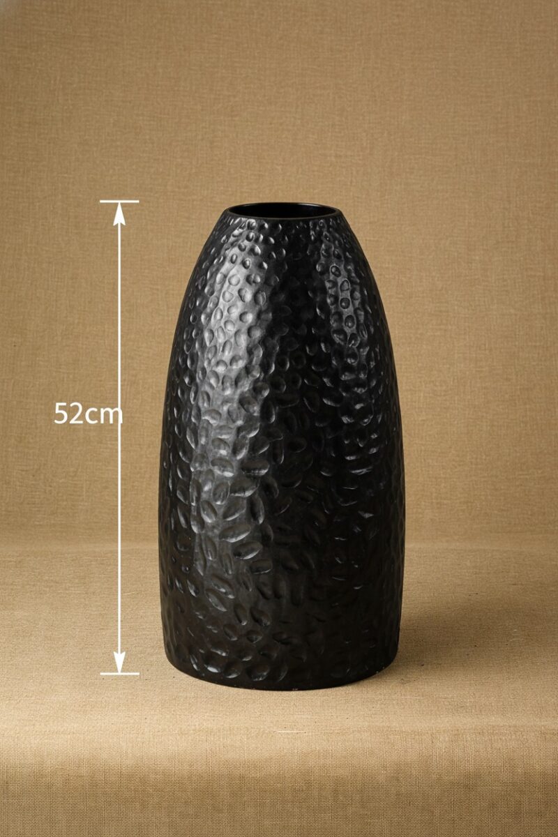 Kích thước Lọ hoa dáng chuông hoạ tiết sần men đen Bát Tràng BT_LH56 Kích thước Lọ hoa dáng chuông hoạ tiết sần men đen Bát Tràng BT_LH56