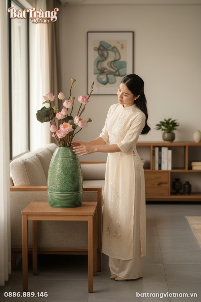 Một người mẫu trong trang phục thanh lịch kiểu ...