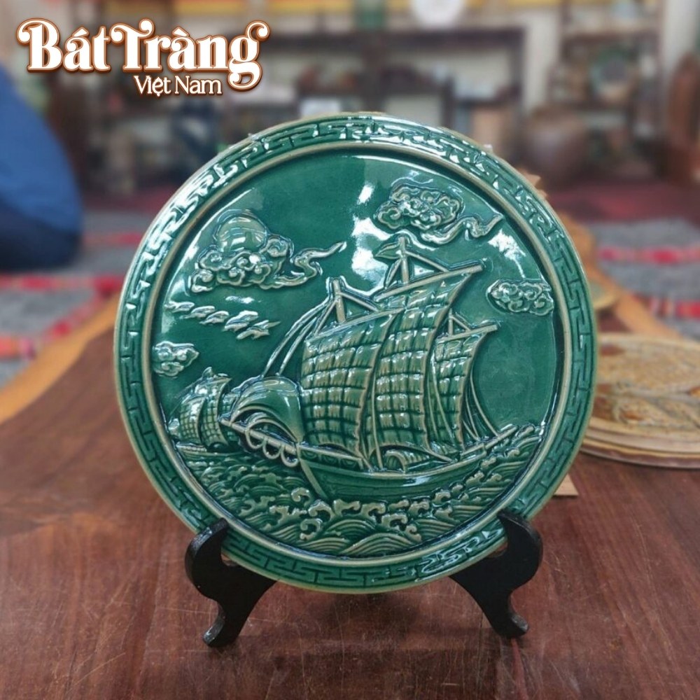 Đĩa cảnh gốm sứ