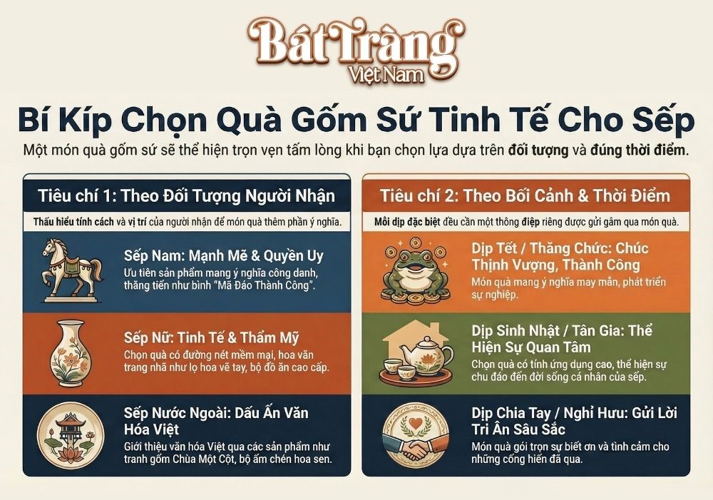 Cách chọn quà tặng gốm sứ cho sếp