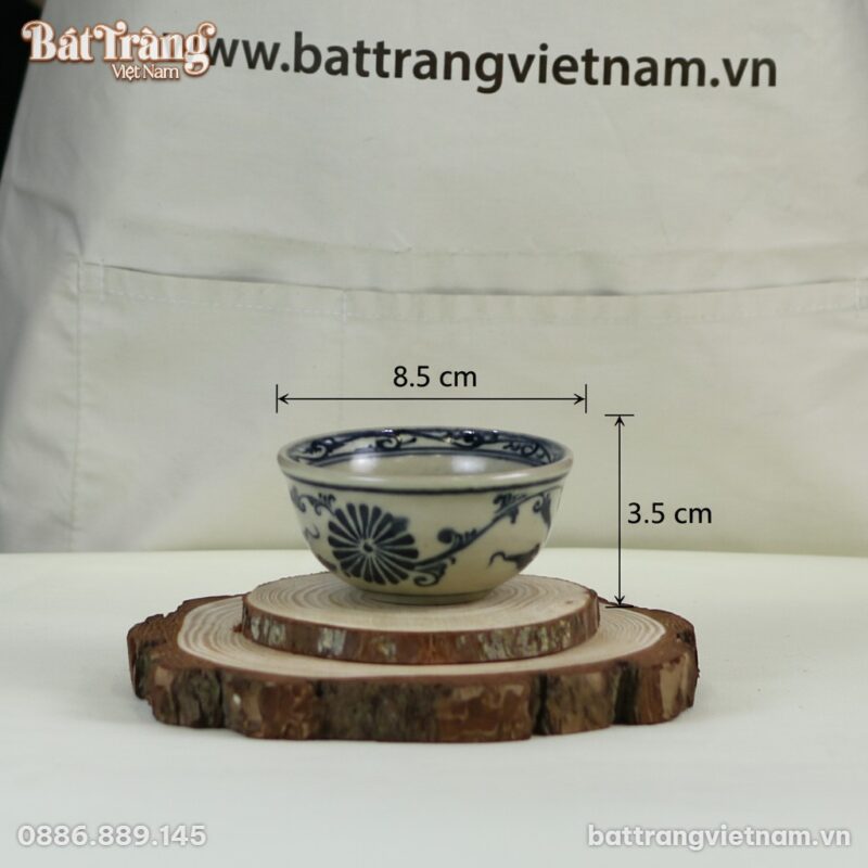 Kích thước Bát đựng mắm men rạn hoạ tiết hoa cúc đen BT-BD71 Kích thước Bát đựng mắm men rạn hoạ tiết hoa cúc đen BT-BD71