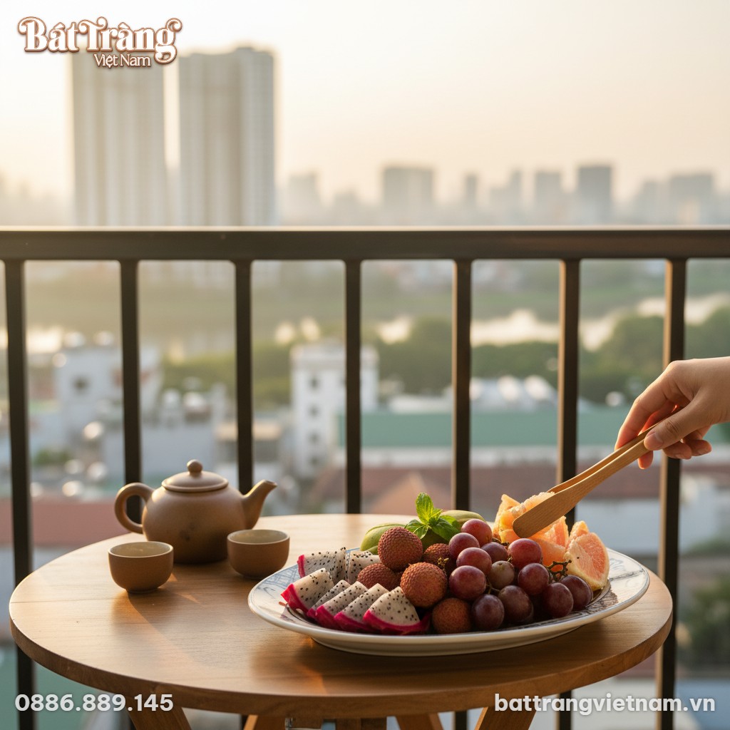 Đĩa bầu dục gốm Bát Tràng men rạn họa tiết hoa ...