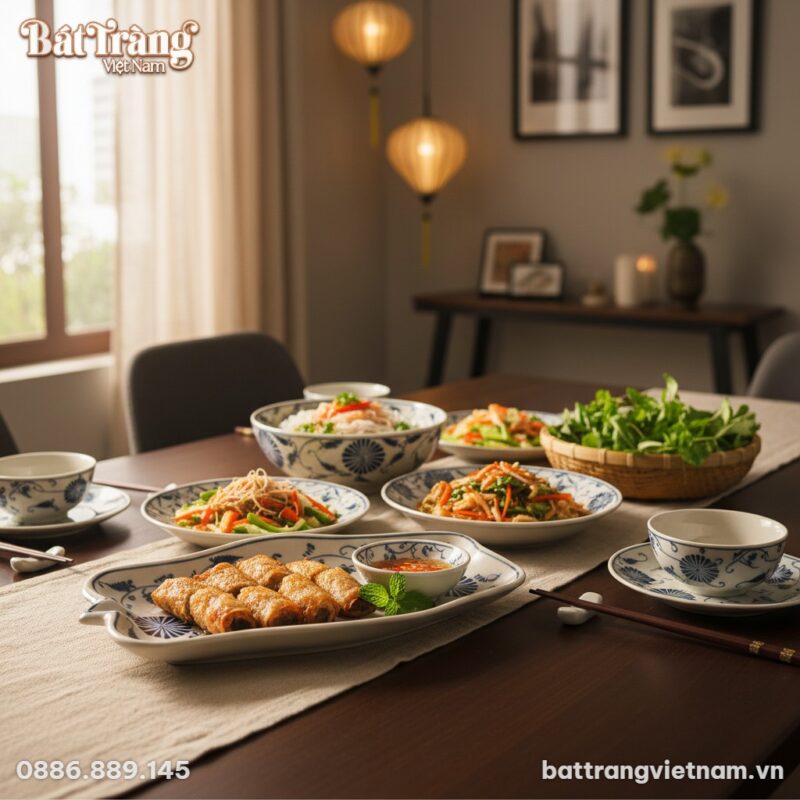 Bữa ăn gia đình Việt ấm cúng: Đĩa khay lá chuối... Bữa ăn gia đình Việt ấm cúng: Đĩa khay lá chuối...