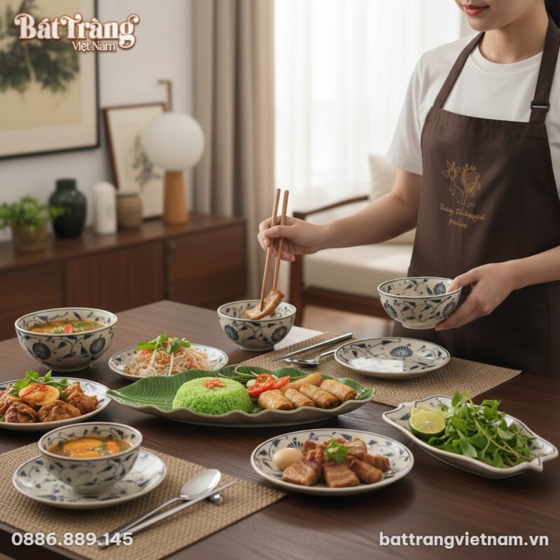 đĩa khay lá chuối đặt trên bàn cùng với các sản... đĩa khay lá chuối đặt trên bàn cùng với các sản...