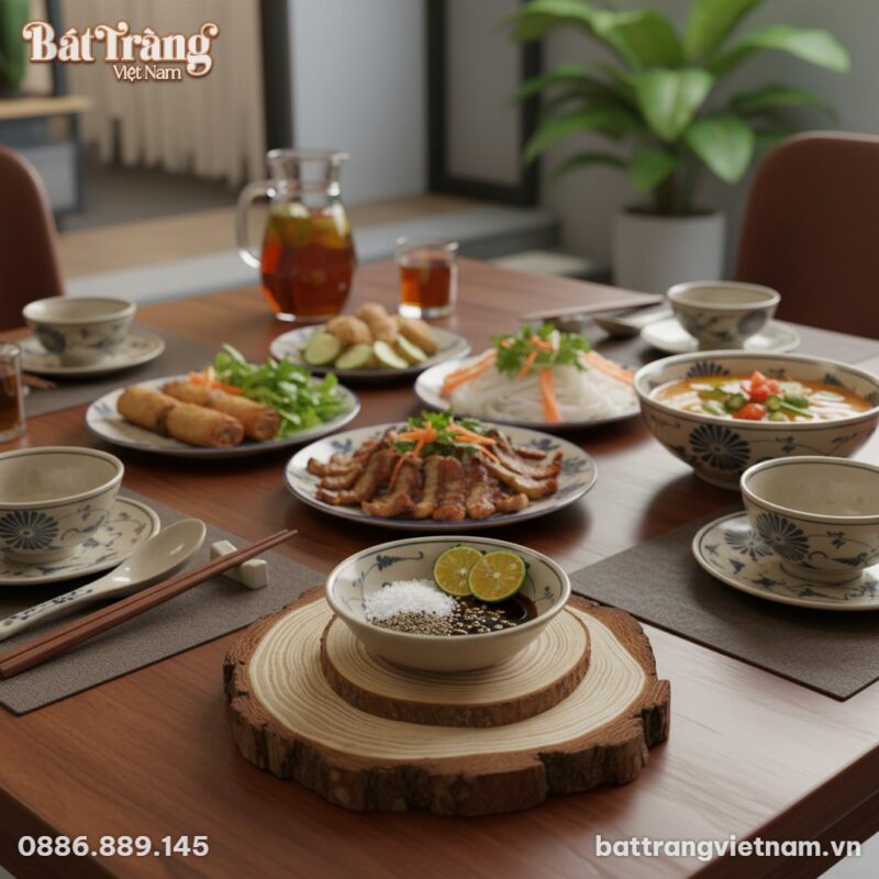 - cho các gia vị nhưng muối tiêu chanh, hoặc mắm vào chén