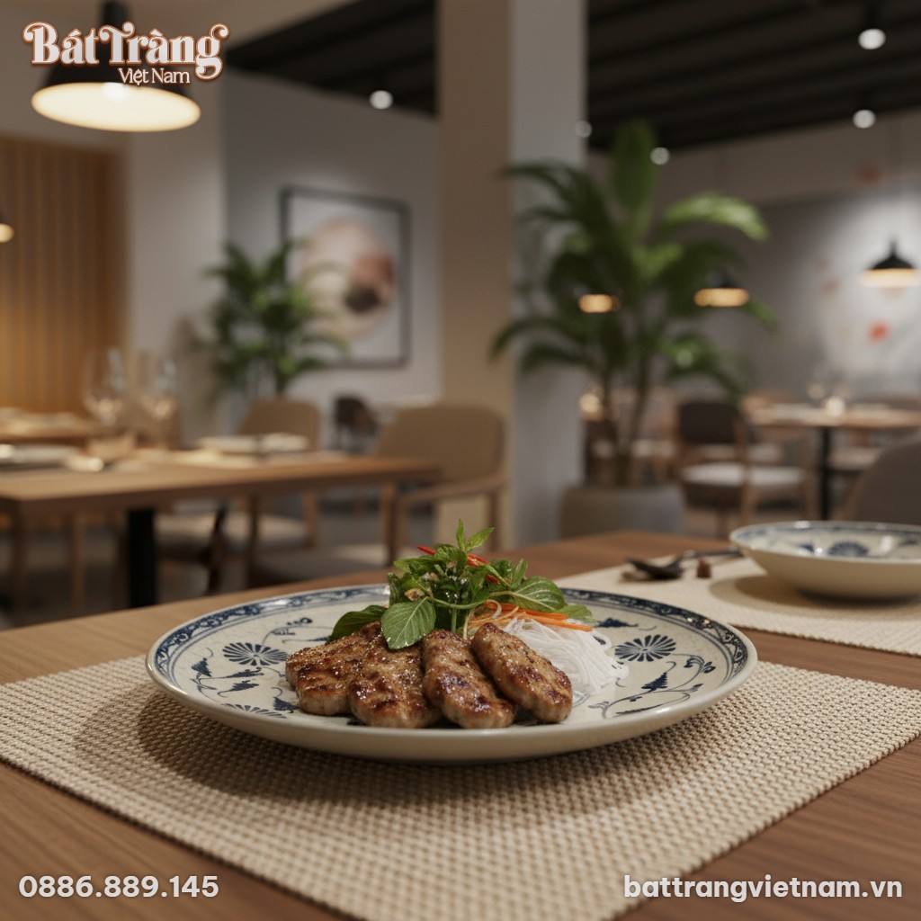 Cận cảnh đĩa tròn Bát Tràng men rạn hoa cúc đen...