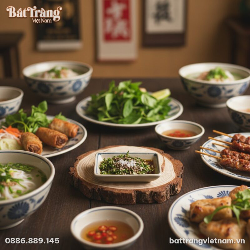 - cho các gia vị nhưng muối tiêu chanh, hoặc mắm vào chén