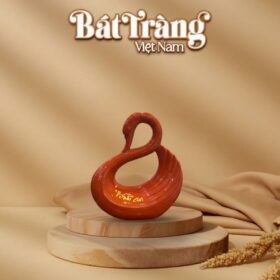 Lọ decor thiên nga màu cam chữ bình an BT-TGS16