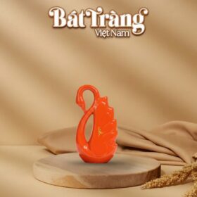 Lọ decor thiên nga đỏ vẽ chữ Lộc BT-TGS01