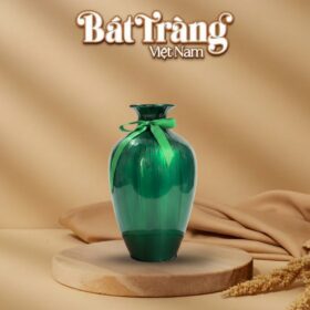 Lọ hoa dáng chai nhỏ men lục bảo BT-LHS09