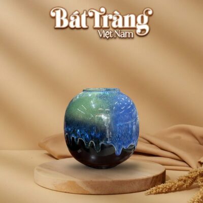 Lọ hoa dáng lu men hoả biến thạch lam BT-LGS23 - Ảnh đại diện