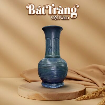 Lọ hoa dáng tỏi cao men xanh dương BT-LHS32 - Ảnh đại diện