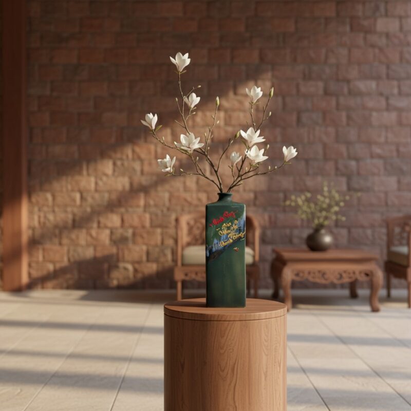 Lọ hoa BT-LHS30 đặt trên chiếc đôn gỗ cao 60cm ... Lọ hoa BT-LHS30 đặt trên chiếc đôn gỗ cao 60cm ...