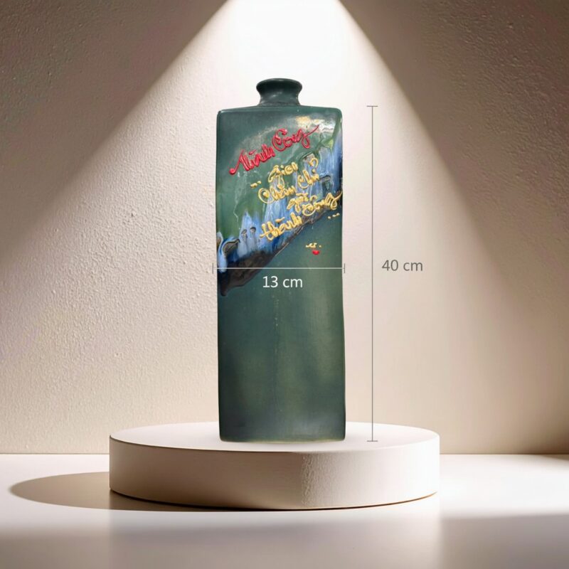 Kích thước Lọ hoa dáng trụ vai vuông hoả biến chữ Thành Công BT-LHS30 Kích thước Lọ hoa dáng trụ vai vuông hoả biến chữ Thành Công BT-LHS30