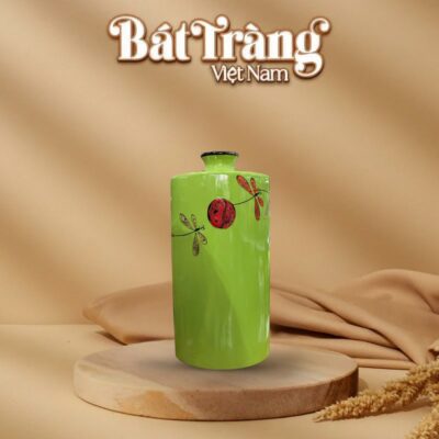 Lọ hoa trụ vai tròn màu xanh lá BT-LGS25 - Ảnh đại diện