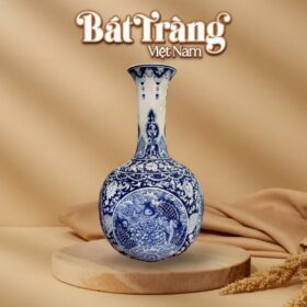 Lọ tỏi hút lộc như ý men lam BT-TB13