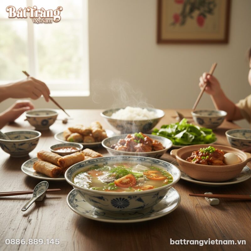 Một tô nông gốm Bát Tràng họa tiết cúc men lam ... Một tô nông gốm Bát Tràng họa tiết cúc men lam ...