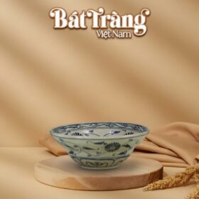 Tô yêu kiểu nhật men rạn hoạ tiết cúc đen BT-BD80