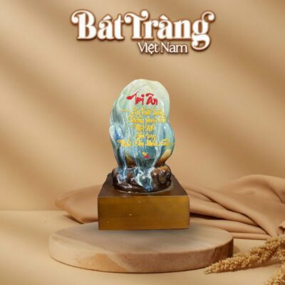 Tượng đá cuội khắc thư pháp trang trí có đế BT-TG02 - Ảnh đại diện