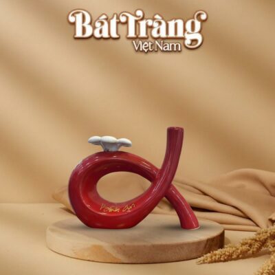 Tượng decor dáng alpha bông hoa màu đỏ BT-TGS10 - Ảnh đại diện