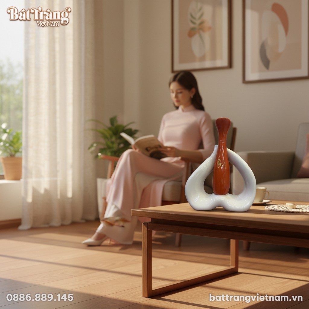 Tượng decor chữ Lộc BT-TGS13 đặt tr&ecirc;n b&agrave;n tr&agrave; t...