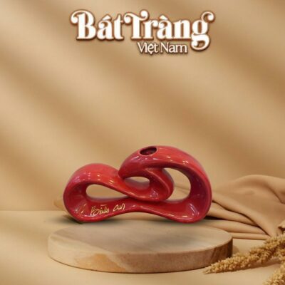 Tượng decor uốn lượn nghệ thuật chữ Bình an màu đỏ BT-TGS11 - Ảnh đại diện