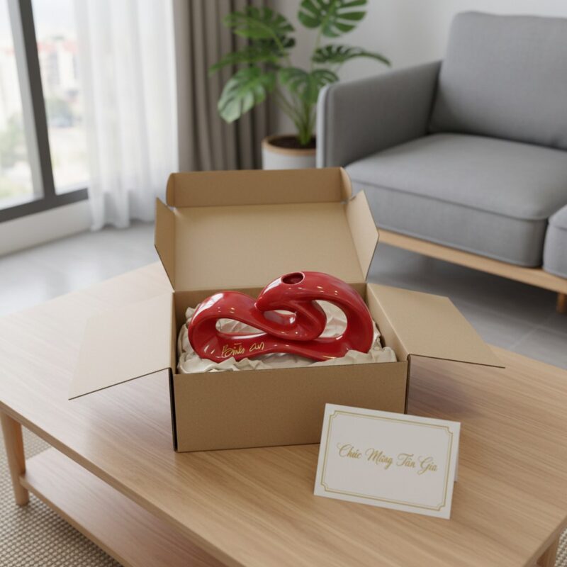 Một bức ảnh chụp từ trên cao, tượng gốm chữ Bìn...