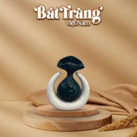 Tượng Gốm decor 'Vòng Tròn Hài Hòa' xanh trắng BT-TGS08