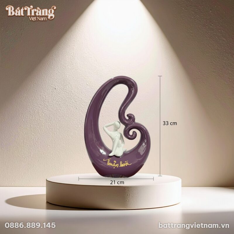Kích thước Tượng gốm sứ decor chữ Thuận Hoà BT-LHS15 Kích thước Tượng gốm sứ decor chữ Thuận Hoà BT-LHS15