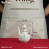 Kích thước Ấm mắm sứ trắng hoạ tiết sen xanh Bát Tràng BT-BD115