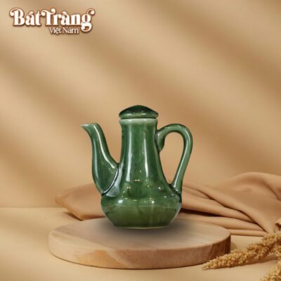 Ấm đựng mắm hoạ tiết bèo xanh men lục bảo BT-BD97 - Ảnh đại diện