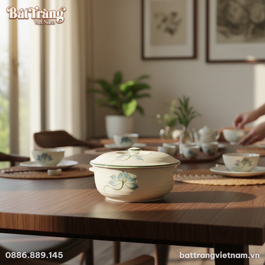 Một bức ảnh cận cảnh chi tiết của &acirc;u cơm sứ B&aacute;t...