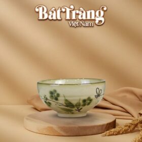 Bát cơm bộ bát đĩa hoạ tiết chuồn trúc BT-BD83