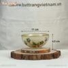 Kích thước Bát cơm bộ bát đĩa hoạ tiết chuồn trúc BT-BD83