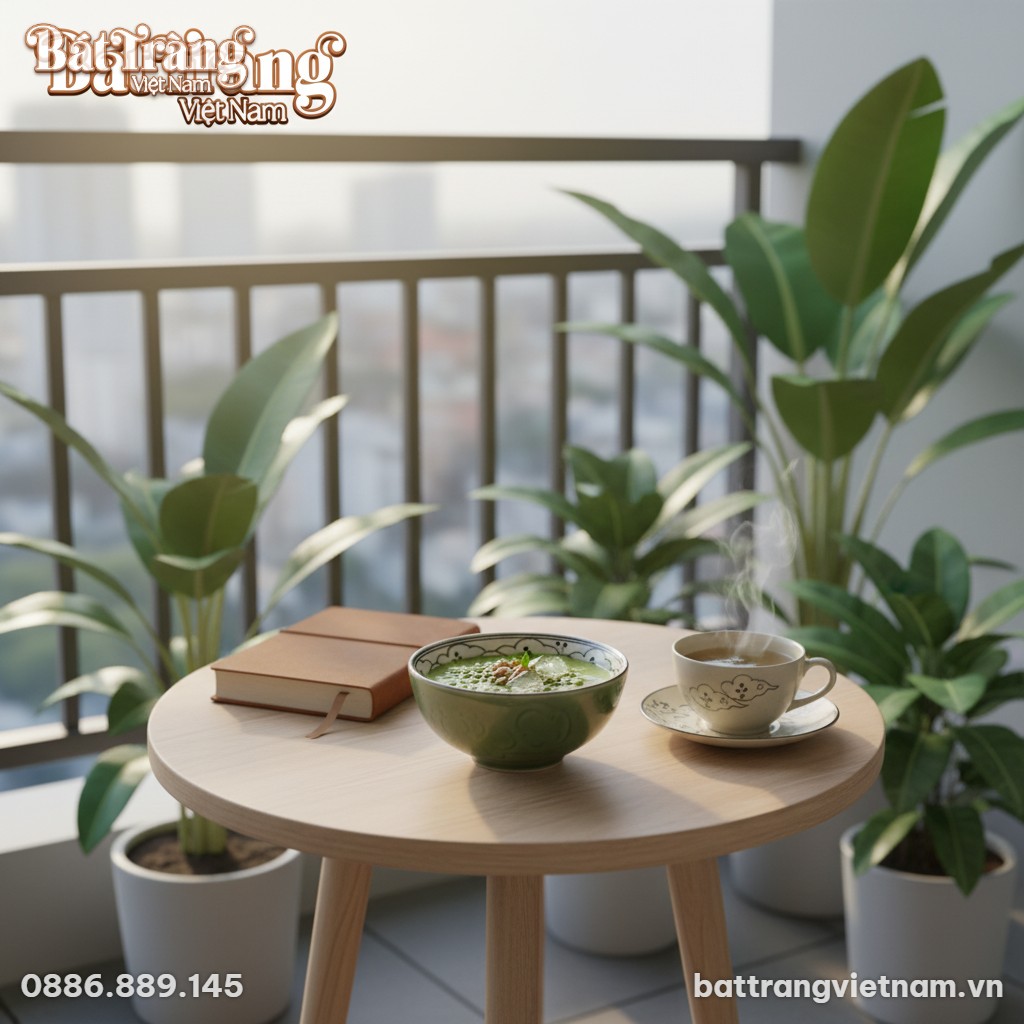 Một g&oacute;c ban c&ocirc;ng xanh m&aacute;t của căn hộ Việt Nam h...