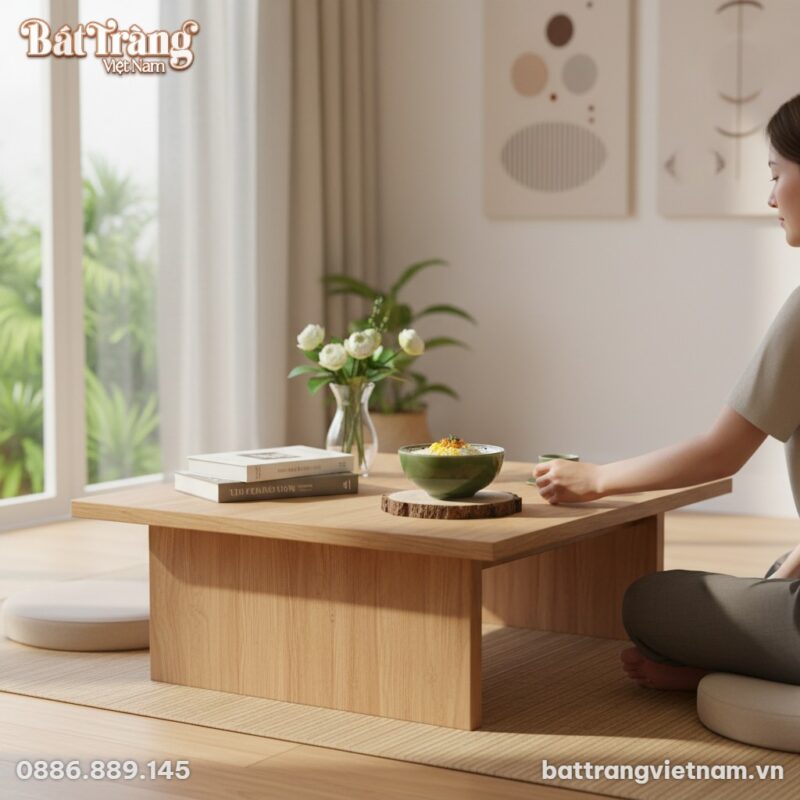 Bát men lục bảo BT-BD98 đặt tinh tế trên bàn tr...