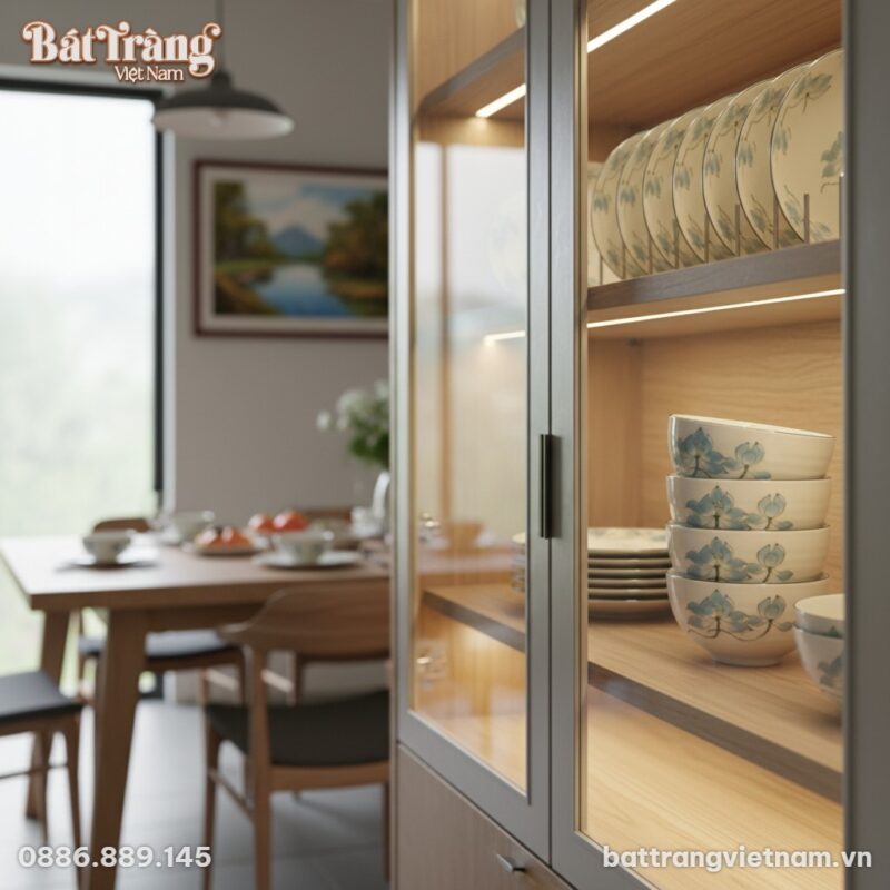 1 chồng 5 Chiếc bát cơm sứ Bát Tràng họa tiết s...