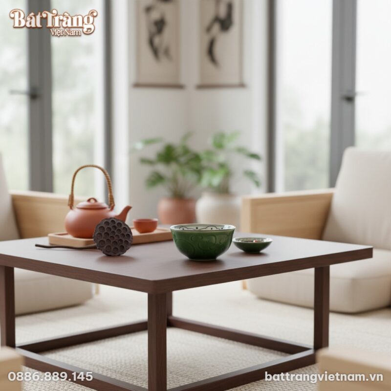 Bát mắm gốm sứ Bát Tràng màu xanh lục bảo làm đ...