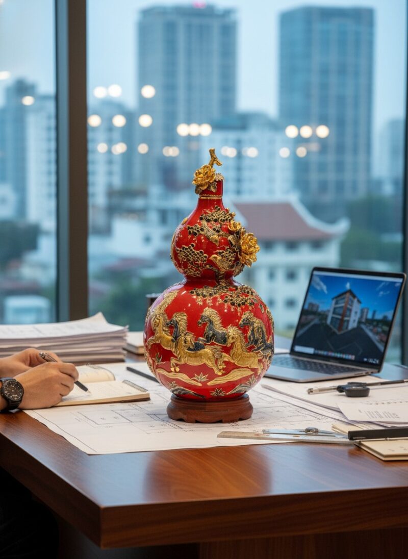 Cận cảnh bình hồ lô 'Mã đáo thành công' với họa...