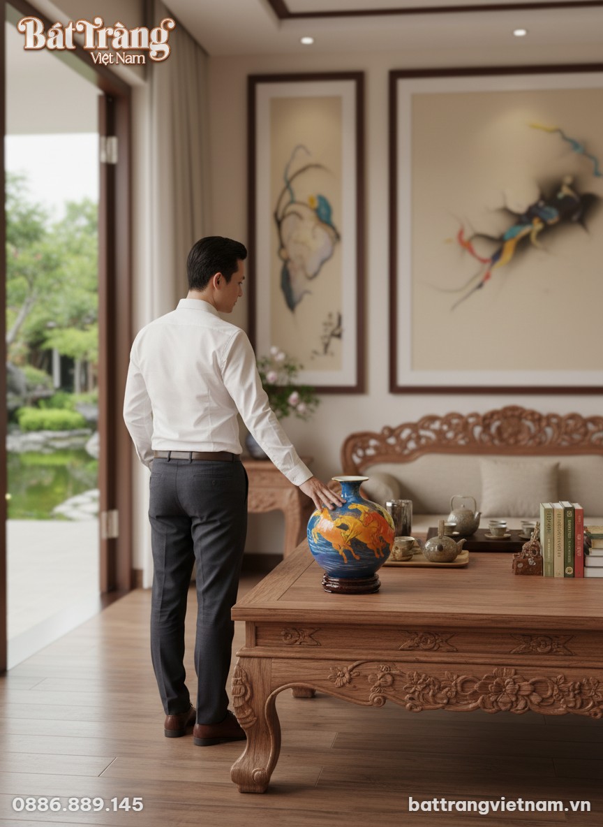 Cận cảnh b&igrave;nh h&uacute;t lộc m&atilde; đ&aacute;o th&agrave;nh c&ocirc;ng 25cm đặ...