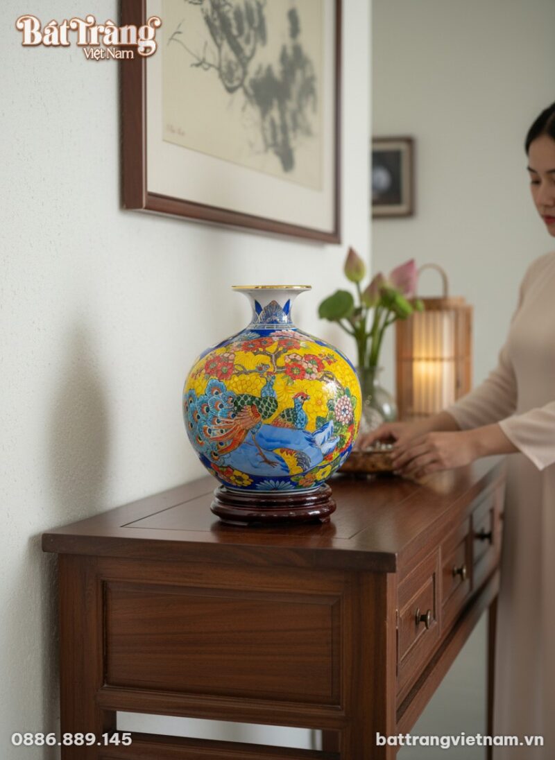 Cận cảnh nghệ thuật bình hút lộc Nhị cảnh cao 2...