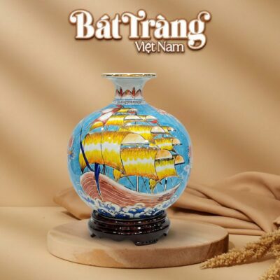 Bình hút lộc thuận buồm liên hoa vẽ vàng 24k BT-BHL99 - Ảnh đại diện