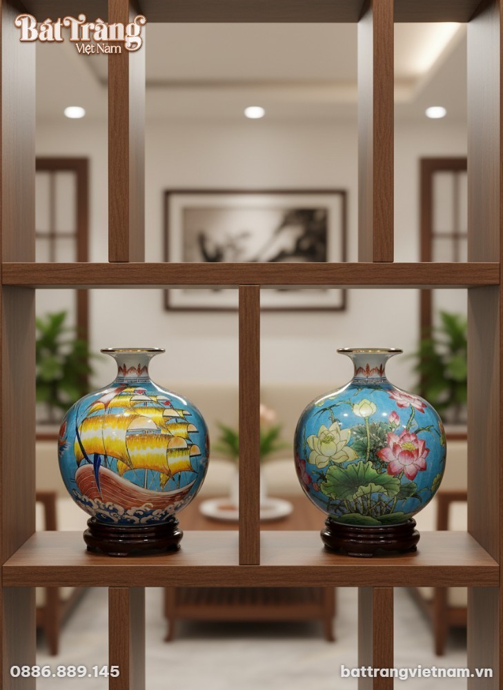 Cận cảnh 2 mặt của b&igrave;nh h&uacute;t lộc thuận buồm li&ecirc;n...